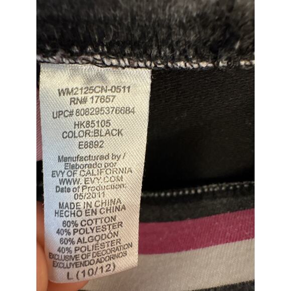 2011 Hello Kitty black and pink sweatpants youth large Sanrio 10-12 - Picture 4 of 6